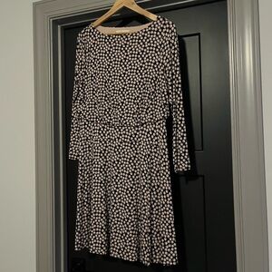 BODEN-Polka Dot Black and White Dress